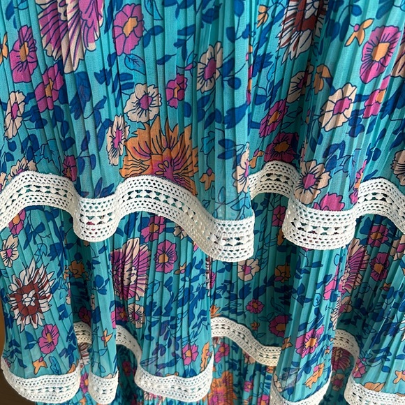 Floral Blue Maxi Dress - Picture 5 of 7